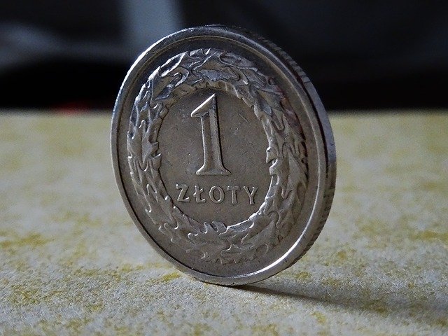 stříbrná mince, 1 zloty, polská měna